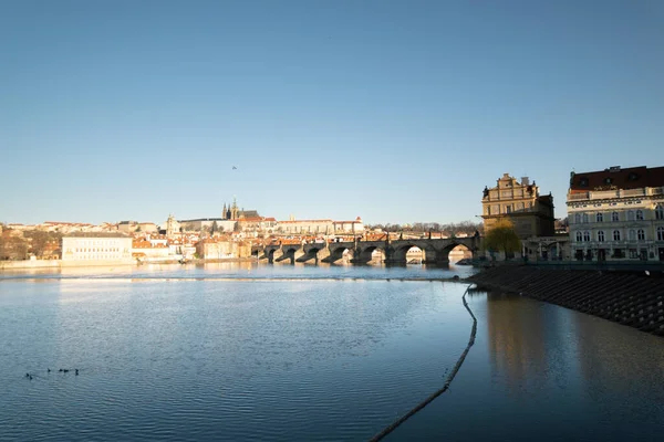 Pont Charles Sur Rivière Vltava Vue Prague Détail Prague Dans — Photo