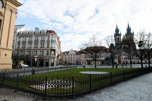 Staroměstské Náměstí Týnským Kostelem Pohled Prahu Detail Prahy Starém Městě — Stock fotografie