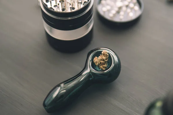 Marihuana Mühle Frisches Marihuana Cannabis Legalisierung — Stockfoto