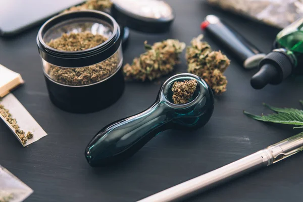 Kannabisz Legalizálása Cbd Thc Kannabiszbimbókról — Stock Fotó