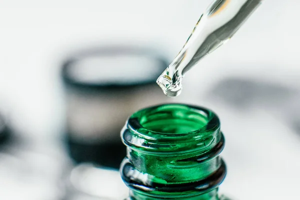 Estratto Cannabis Olio Thc Cbd Trattamento Oncologico Vicino Prodotto Canapa — Foto Stock