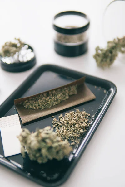 Sativa Indica Saúde Médica Marijuana Natural Bud Thc Cbd Pote — Fotografia de Stock