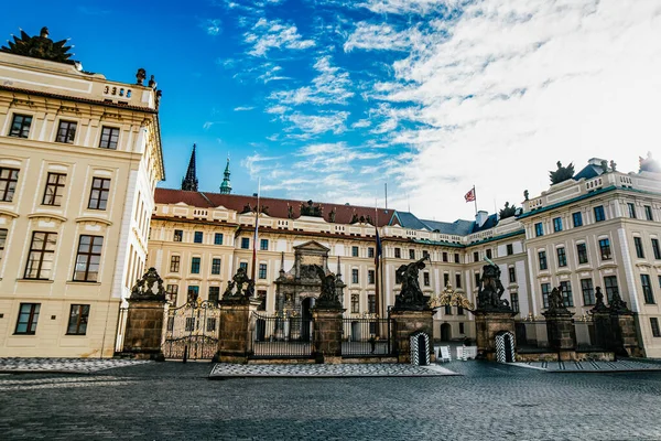 Slott Vitus Katedral Utsikt Över Prag Detalj Prag Gamla Stan — Stockfoto