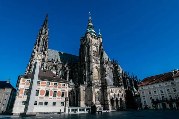 Zamek Vitus Katedra Widok Pragi Szczegóły Pragi Starym Mieście Republika — Zdjęcie stockowe