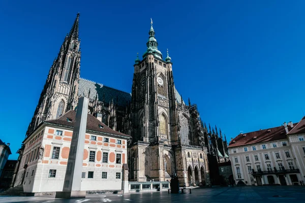 Zamek Vitus Katedra Widok Pragi Szczegóły Pragi Starym Mieście Republika — Zdjęcie stockowe