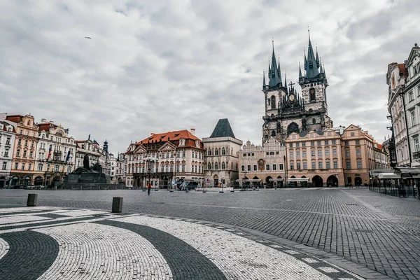 Place Vieille Ville Avec Tyn Church Vue Prague Détail Prague — Photo