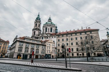 Prag manzarası. Prag 'ın Eski Şehir' deki detayları. Çek Cumhuriyeti .