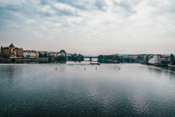 Ponte Charles Sobre Rio Vltava Vista Praga Detalhe Praga Cidade — Fotografia de Stock