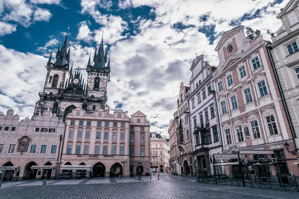 Altstadtplatz Mit Der Tyn Kirche Blick Auf Prag Detail Aus — Stockfoto