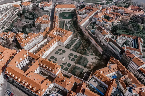 View of Prague. Detail of the Prague in the Old Town. Czech Republic . Aerial shot