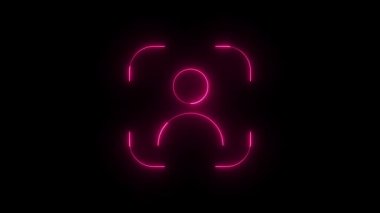 Bu hareket grafiği, modern dijital projeler için bir döngü videosu olarak tasarlanmış, koyu bir arka planda pürüzsüz soyut animasyonla parıldayan pembe bir profil silueti gösteriyor..