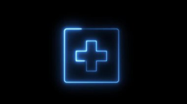 Farklı renklerde parlayan kan damlası ikonlarının soyut bir şekilde hareket eden döngüsel bir neon animasyonu. Hareket grafikleri, 4k tıbbi arkaplan ya da yaratıcı video tasarım ögesi olarak mükemmel.