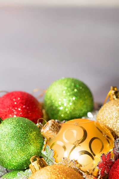 Kerstballen Decoratie Kleur Achtergrond — Stockfoto