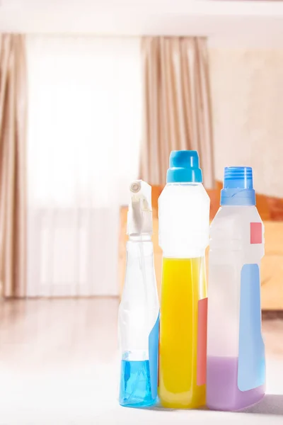 Cleaning Set Spring Clean Blurry Background — Stock Photo, Image