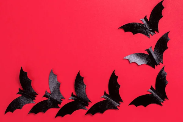 Sfondo di Halloween con pipistrelli, sangue e candele . — Foto Stock