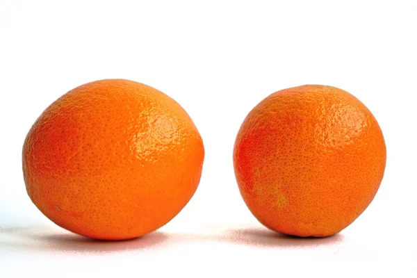 Primer Plano Las Naranjas Sobre Fondo Blanco —  Fotos de Stock