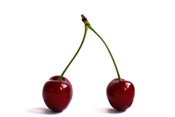 Cherries White Background — Stock Photo, Image