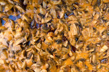 Kalın mantar yahnisi yakın çekim