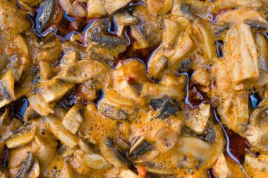 Kalın mantar yahnisi yakın çekim