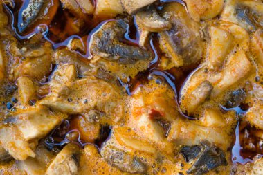 Kalın mantar yahnisi yakın çekim