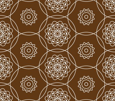 Kumaş, duvar kağıdı veya web için geometrik çizgi çiçek arka plan.