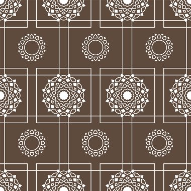 Kumaş, duvar kağıdı veya web için geometrik çizgi çiçek arka plan.