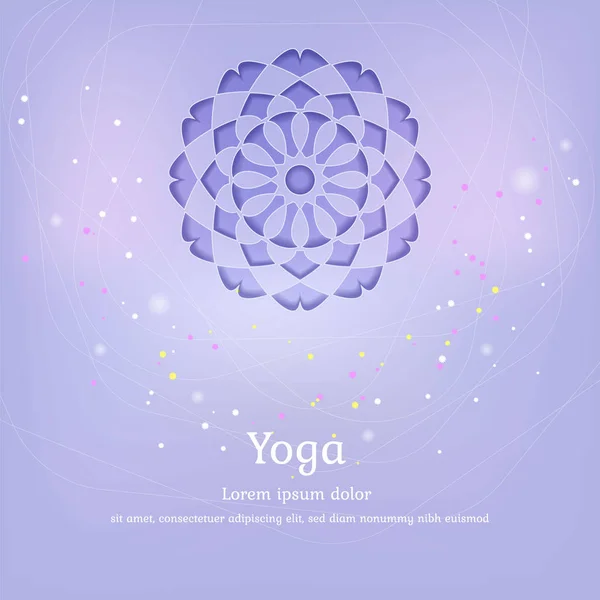 Vector background for yoga, meditation. Yoga studio template.