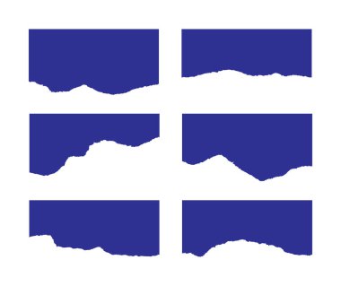 Kesik kağıt, yırtık ve yırtık yaprak, eski grunge şekilleri ögeler kağıt etiket, boş sayfa parçaları arkaplan