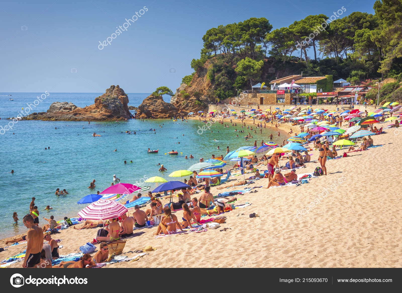 Lloret De Mar Costa Brava Espagne 22 Août 2018 Plage
