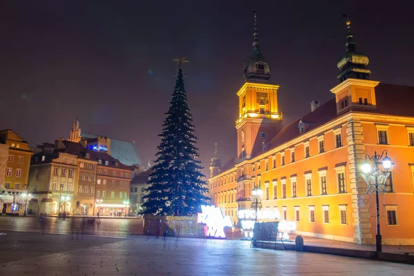 Noël à Varsovie. Varsovie la nuit — Photo
