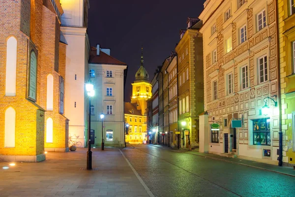 Varsovie rue en soirée — Photo