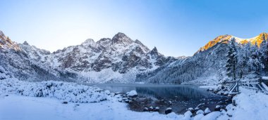 Morskie oko gölde kış Tatra Dağları