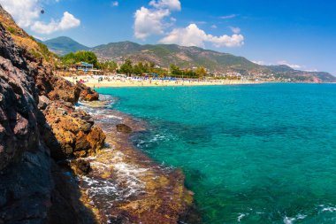 Turkuaz Akdeniz bay gün güneşli yaz