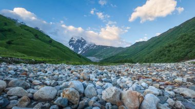 svaneti, Gürcistan'ın dağ manzarası.