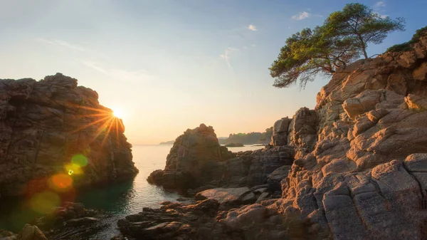 Costa Brava, España. Paisaje marino escénico al amanecer — Foto de Stock