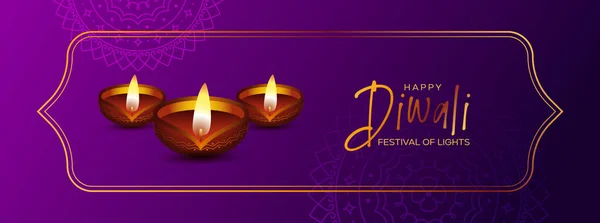 Happy Diwali Festival Banner Design to Celebrate the Beautiful Festival of Lights