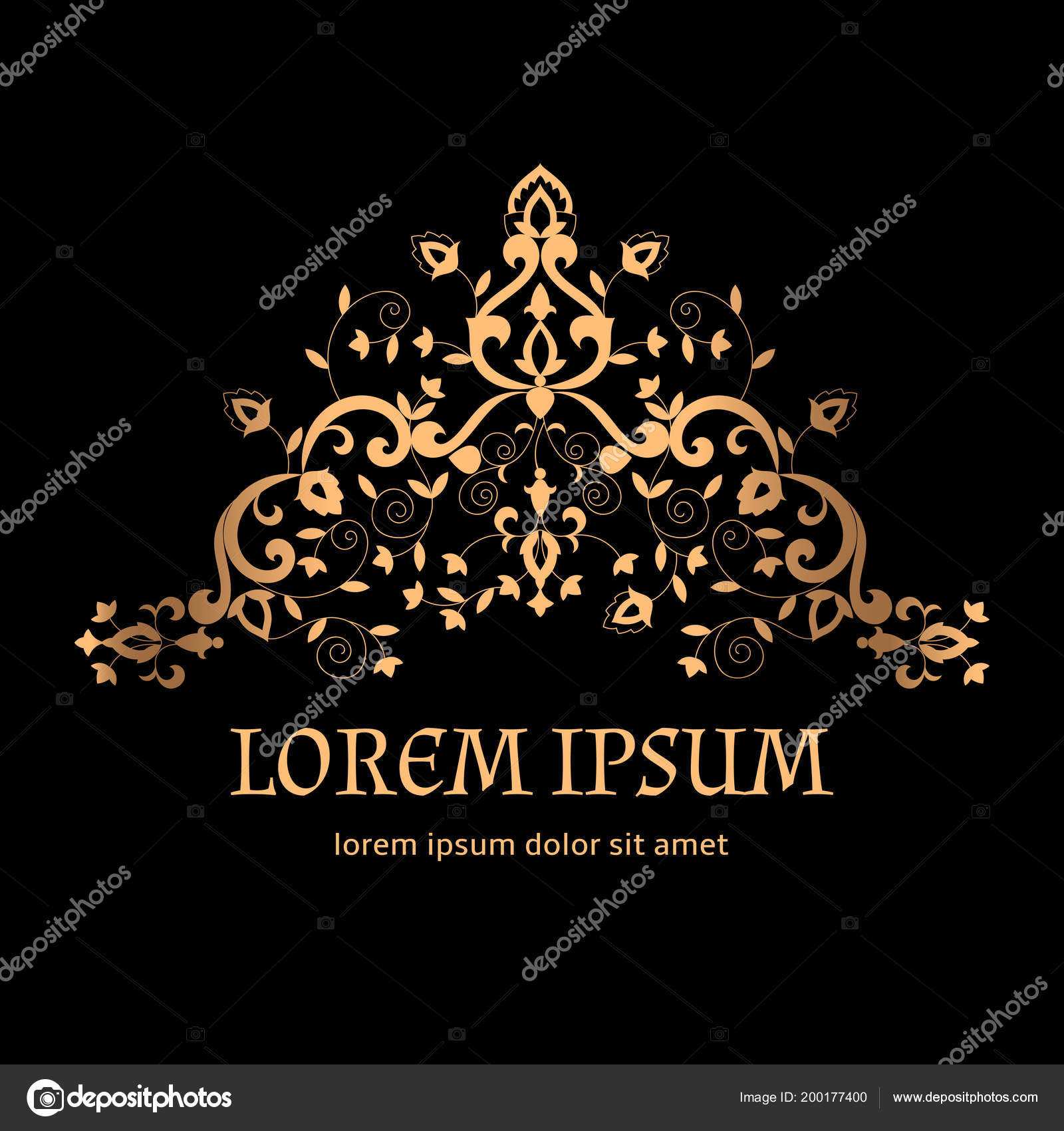 Royal Luxury Background Vector Vintage Arabesque Golden Border Pattern  Floral Stock Vector Image by ©irinelle #200177400