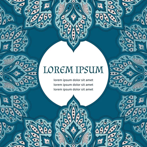 Çiçek Hint desenli tasarlamak vektör çerçeve. Antika Antika çiçek etnik süs tasarım Hindistan lüks düğün, ramazan tebrik, Fas spa, Kaydet tarihi, Gelin Duş, yıldönümü, tatil için.
