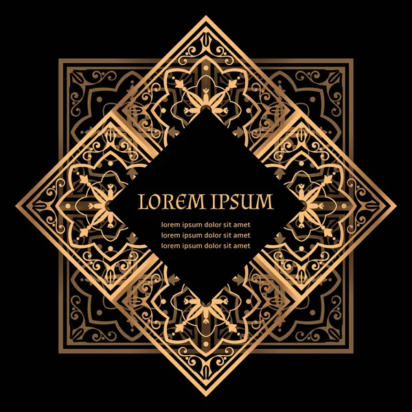 Lüks arka plan vektör. Altın Kraliyet desen. Türk çini gövde tasarımı güzellik spa, düğün töreni, tebrik kartı, yıldönümü şablon, menü kapsayan, Noel ve yeni yıl kavramları.