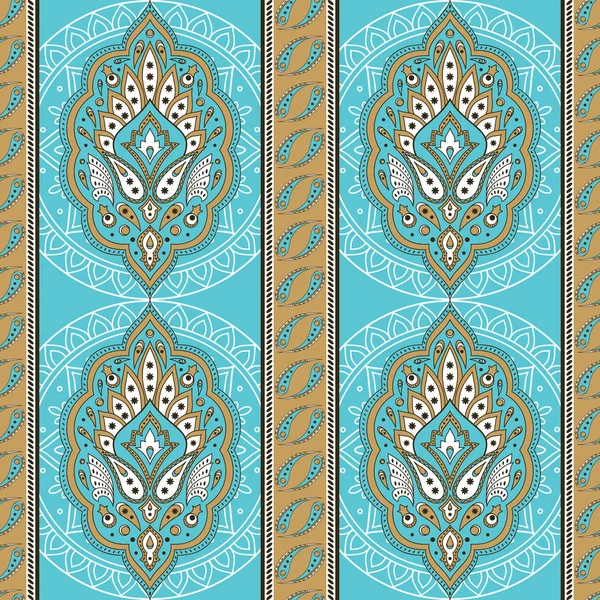 원활한 테두리입니다 빈티지 인도네시아 직물에 스카프 디자인 로열티 프리 스톡 벡터