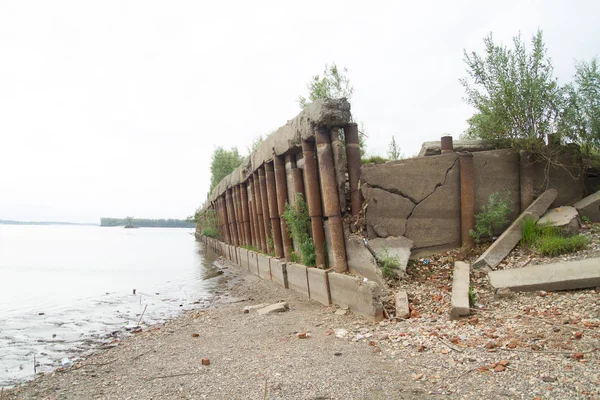 Betonmauer Der Alten Seebrücke — Stockfoto