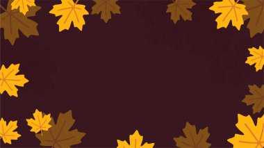 sonbahar yapraklı akçaağaç yaprağı arkaplan vektörü