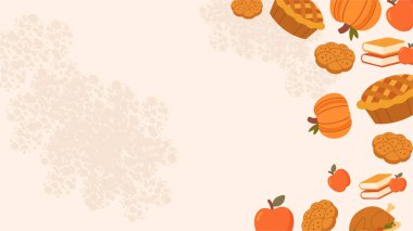 Mutlu Şükran Günleri Sonbahar kartları