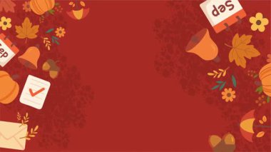 Sonbahar vektör arkaplanı bırakır. Şükran Günü geçmişi. Sonbahar sezonu arkaplanı.