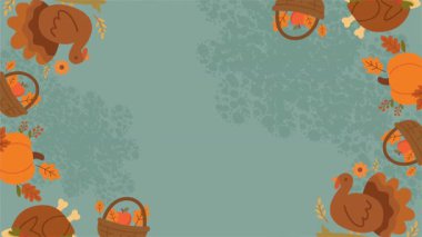 Şükran Günü geçmişi. Noel kartı. vektör illüstrasyonu