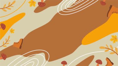 sonbaharda yapraklar ve ağaçlar