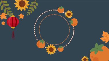 chuseok sonbahar arkaplan tasarımı animasyonu