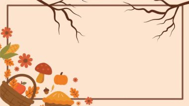 chuseok sonbahar arkaplan tasarımı animasyonu