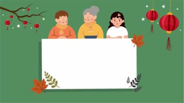 Chuseok törensel arkaplan canlandırma vektör biçimi