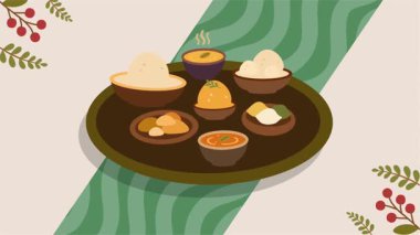 Chuseok törensel arkaplan canlandırma vektör biçimi